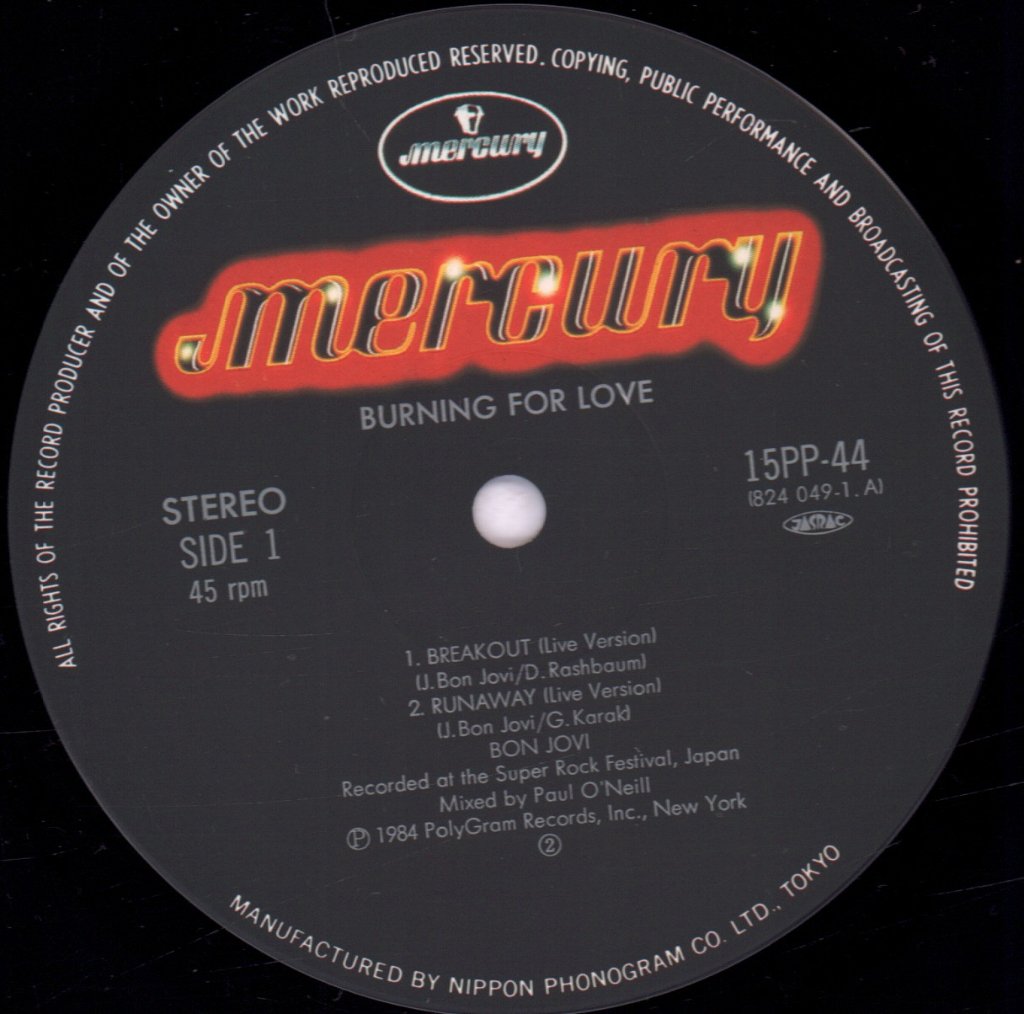 Bon Jovi - Burning For Love - 12 Inch