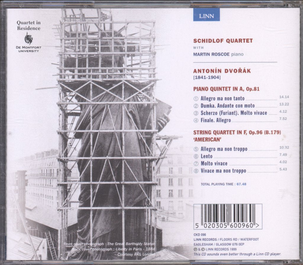Schidlof Quartet, Martin Roscoe - Dvořák - Piano Qunitet In A / String Quartet In F 'American' - Cd