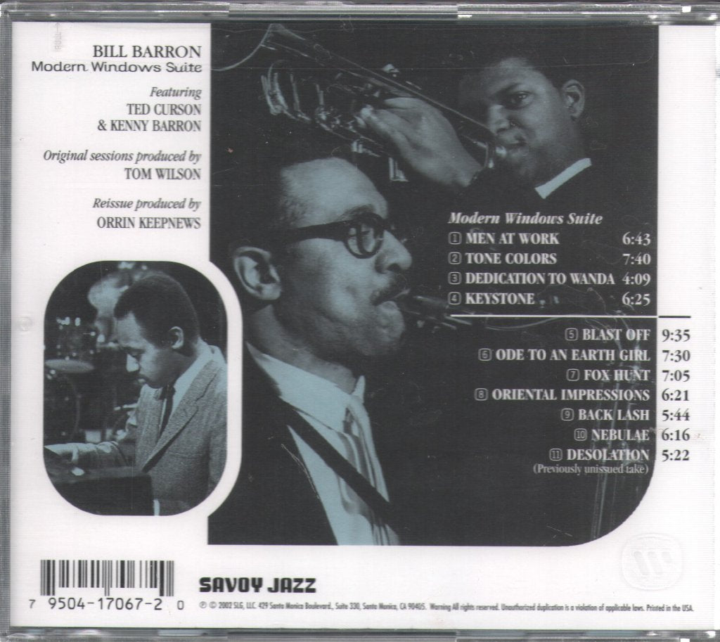 Bill Barron - Modern Windows Suite - Cd