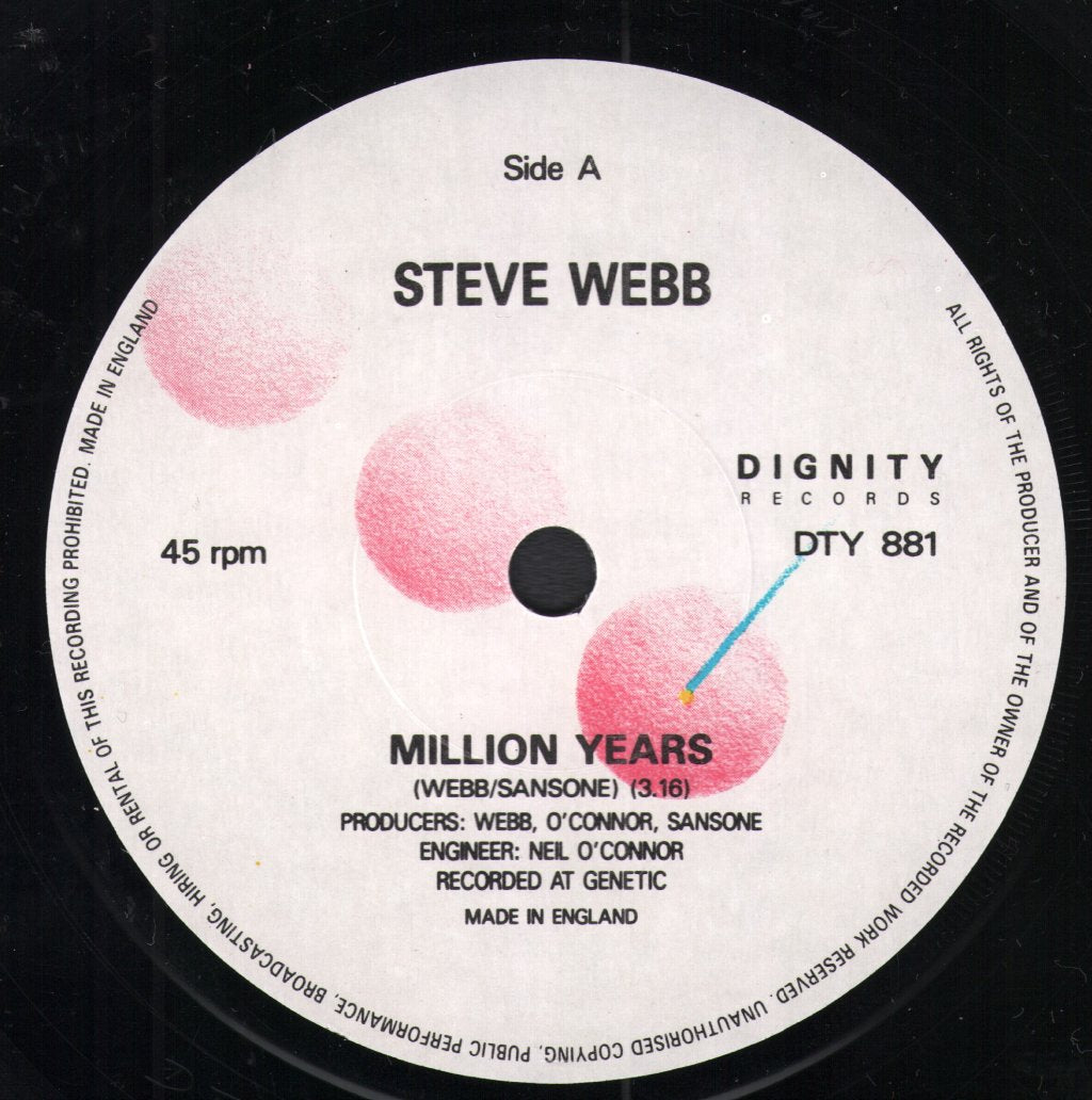 Steve Webb - Million Years - 7 Inch