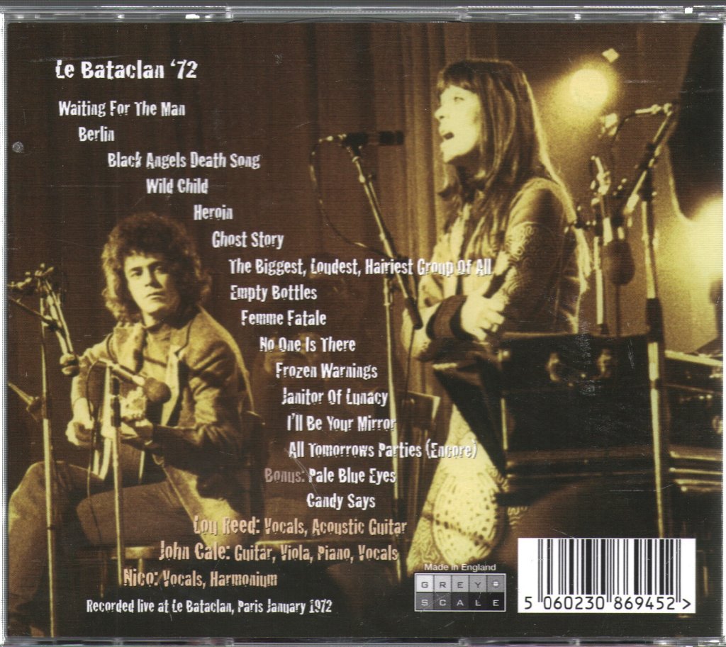 Lou Reed, John Cale & Nico - Le Bataclan '72 - Cd/Dvd