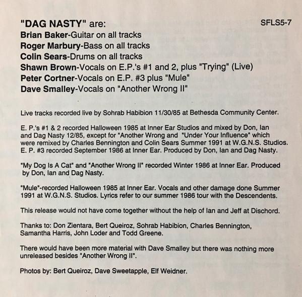 Dag Nasty - 85-86 - 7 Inch Set