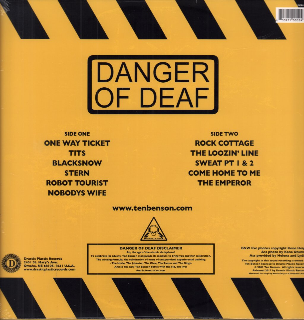 Ten Benson - Danger Of Deaf - Lp