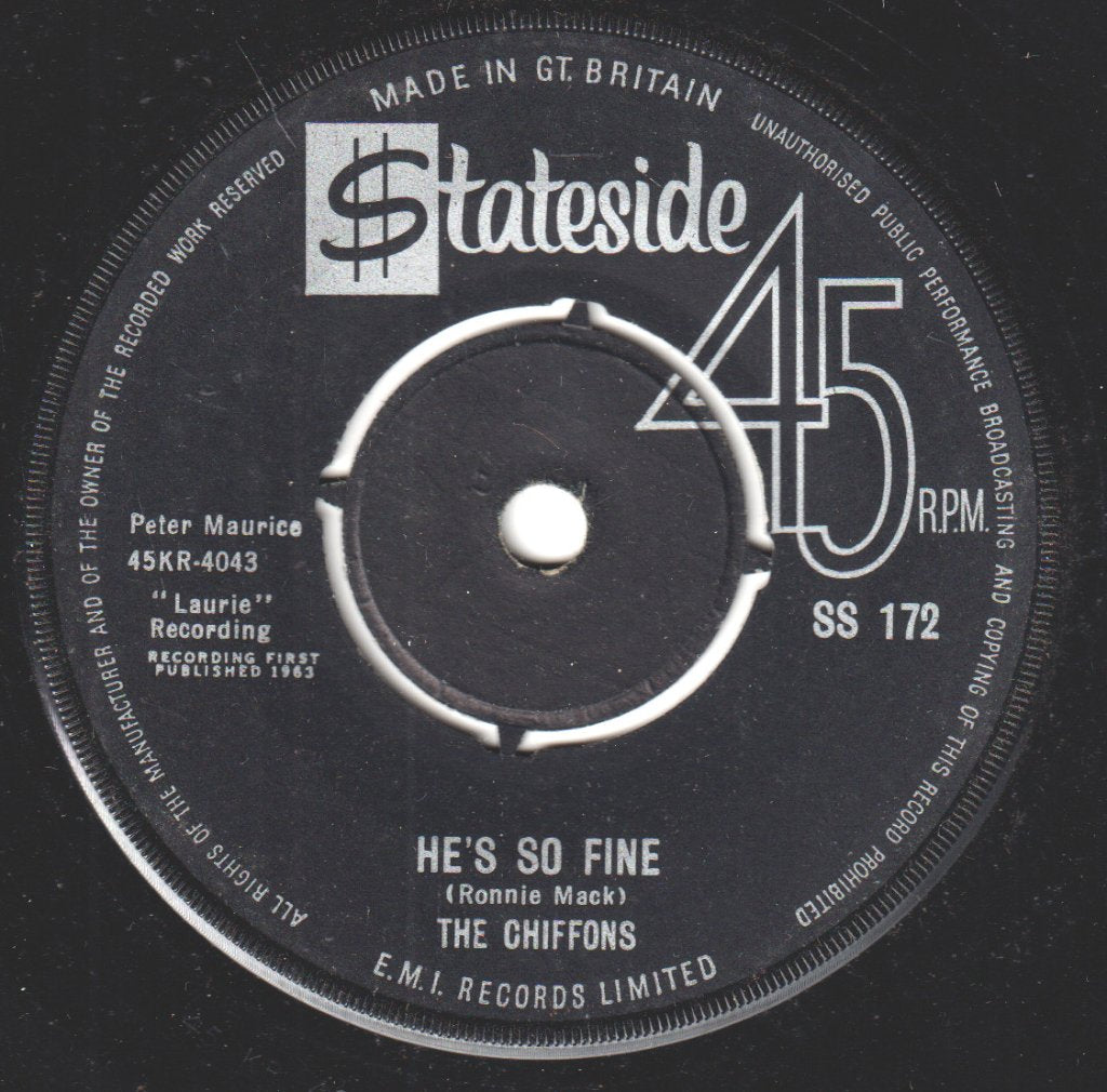 Chiffons - He's So Fine - 7 Inch