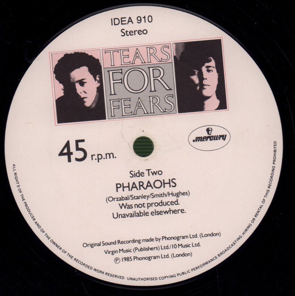 Tears For Fears - Everybody Wants To Rule The World - 10 Inch