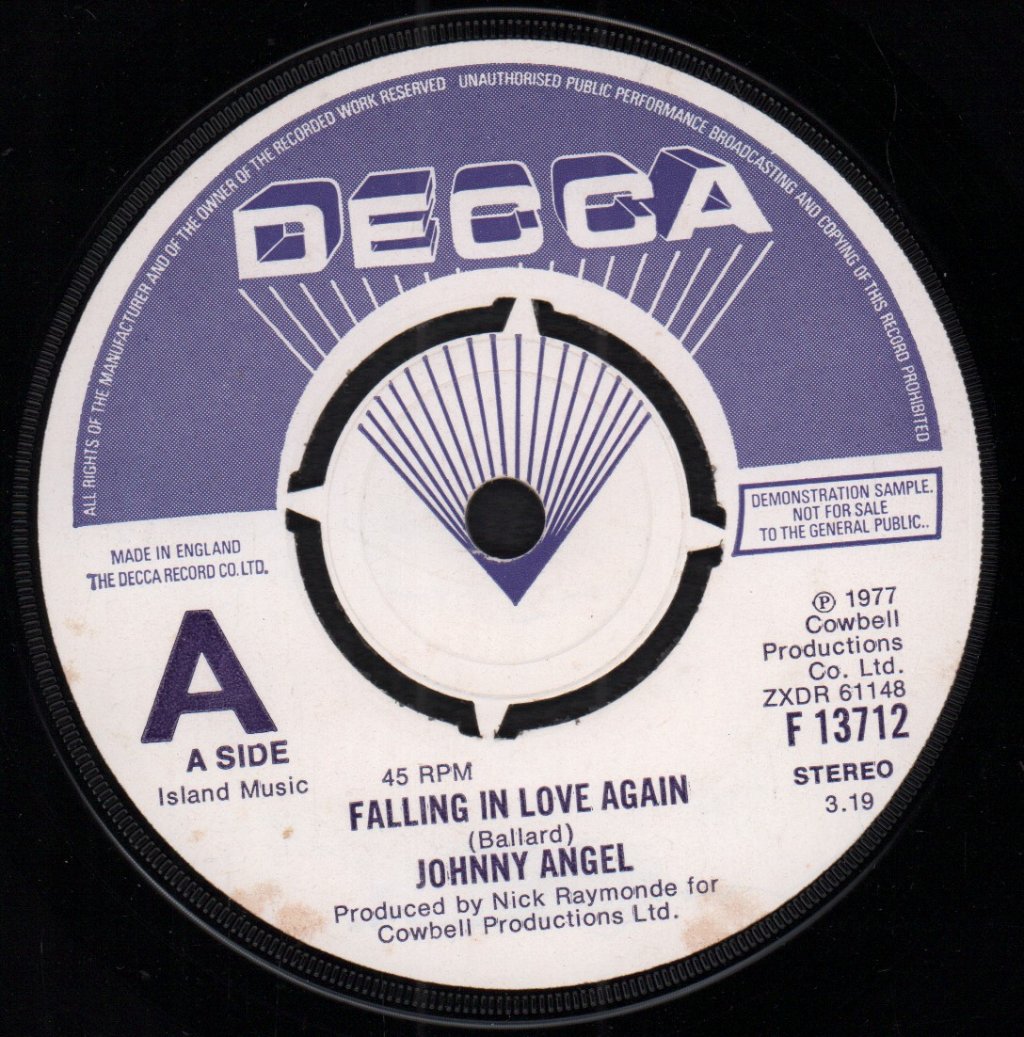 Johnny Angel - Falling In Love Again - 7 Inch