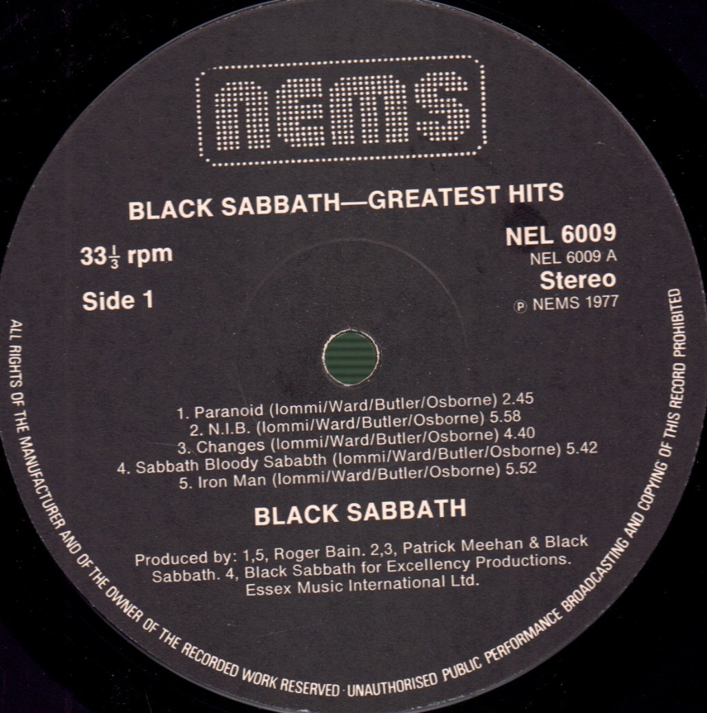 Black Sabbath - Greatest Hits - Lp