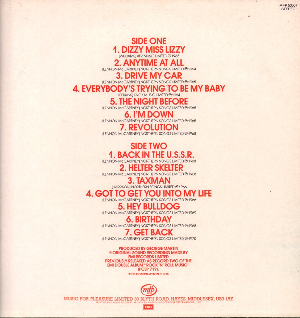 Beatles - Rock N Roll Music Vol 2 - Lp