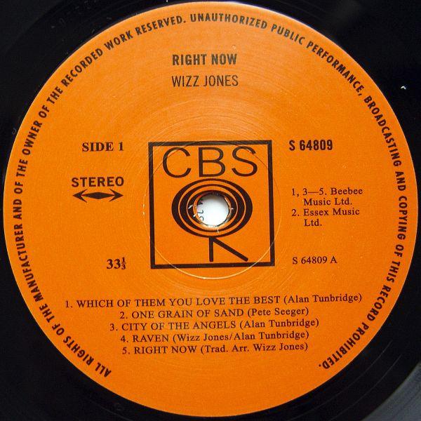 Wizz Jones - Right Now - Lp