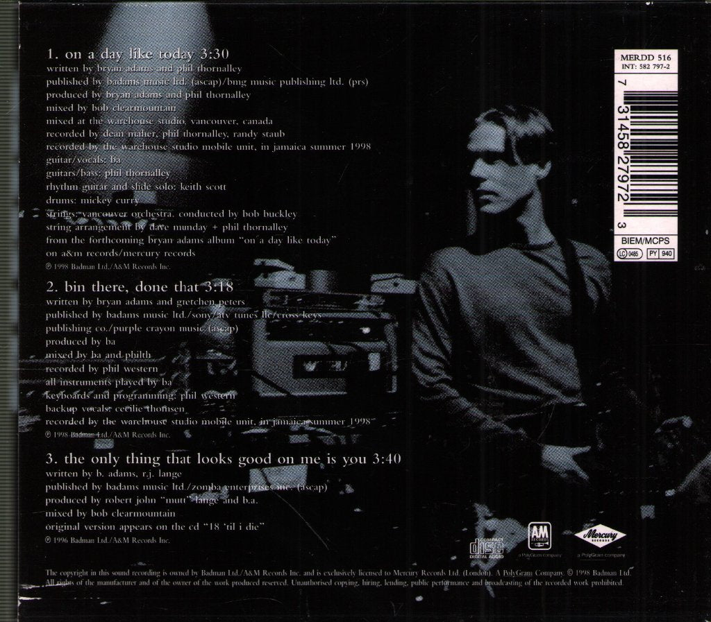 Bryan Adams - On A Day Like Today - Cd