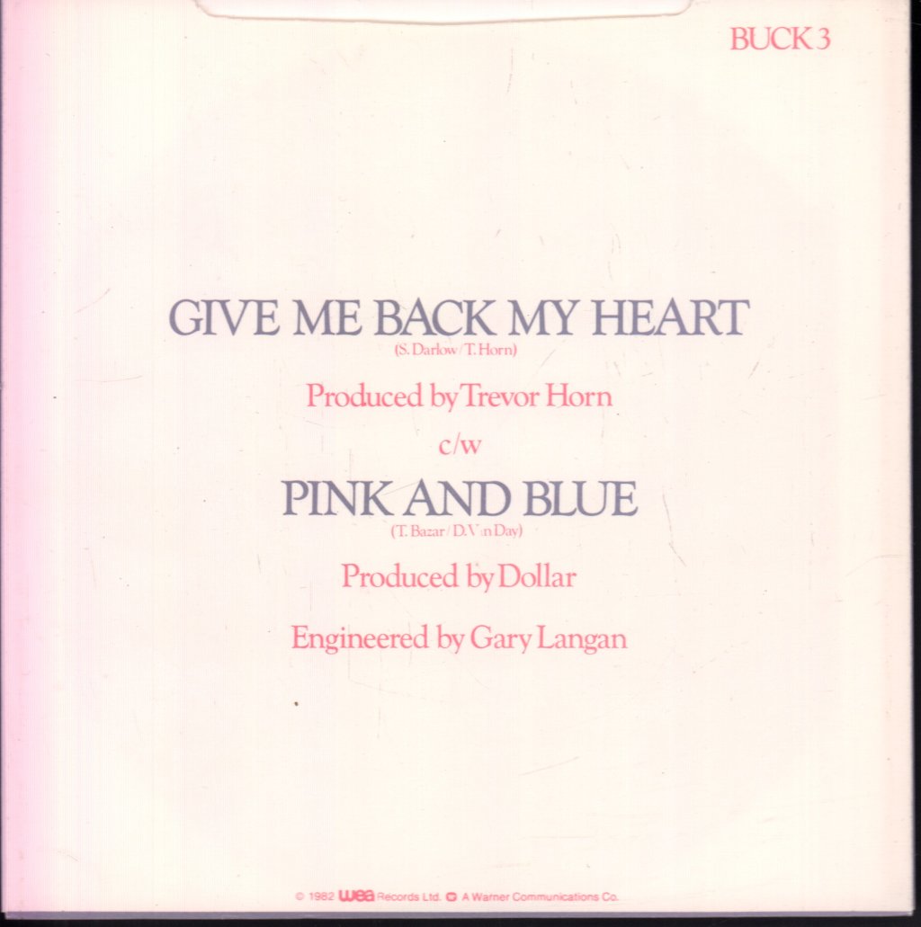 Dollar - Give Me Back My Heart - 7 Inch