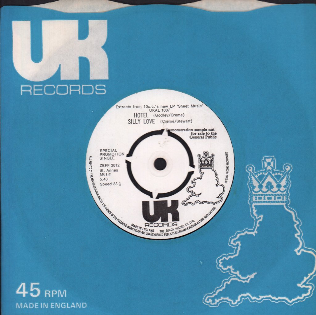 10cc - Extracts From 10cc's New LP Sheet Music - 7 Inch