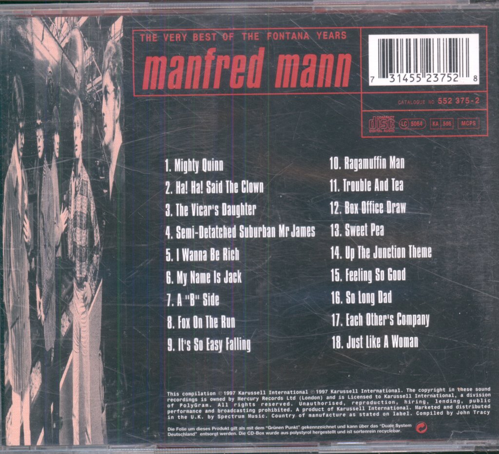 Manfred Mann - Very Best Of The Fontana Years - Cd