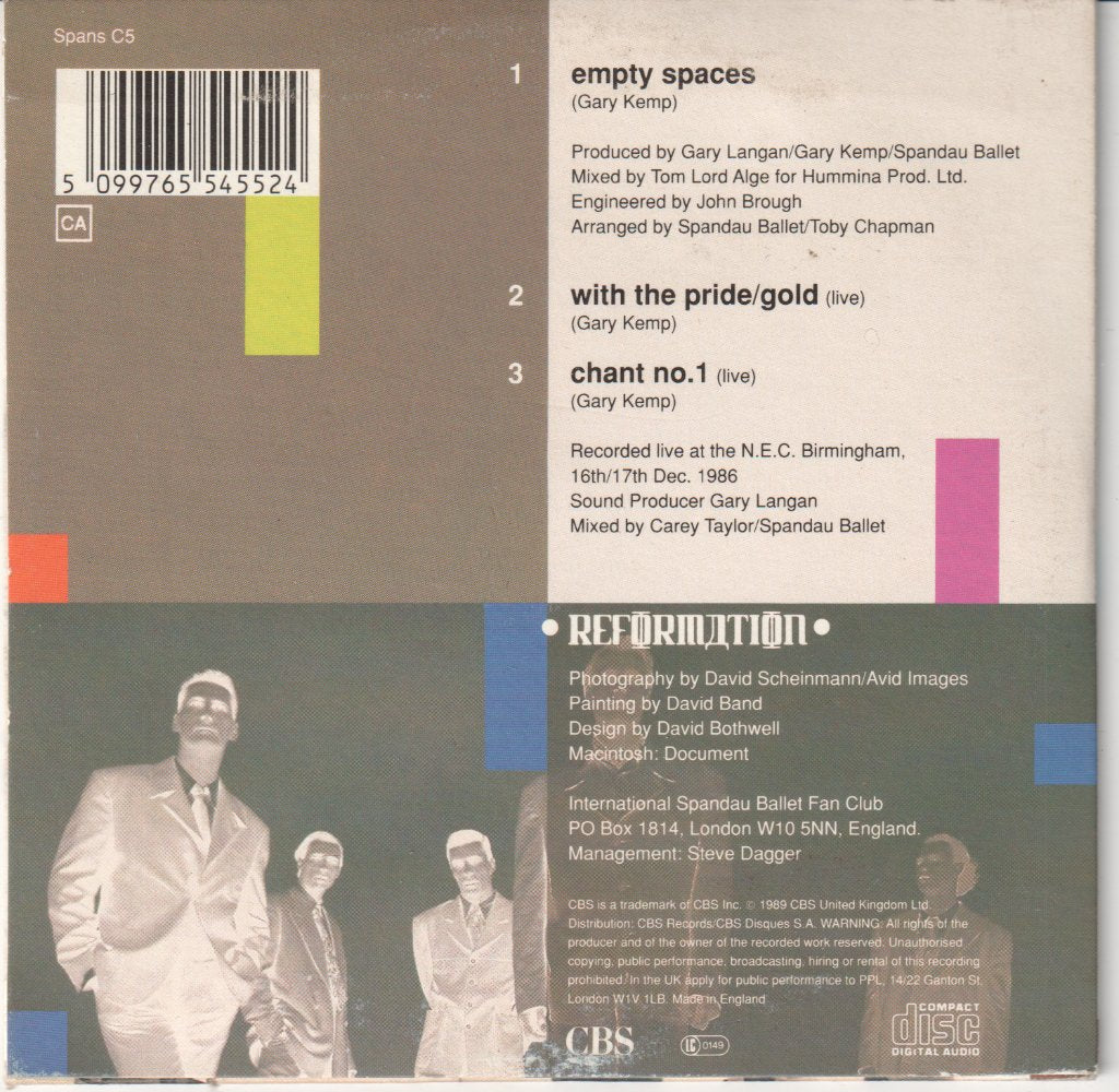 Spandau Ballet - Empty Spaces - Cd