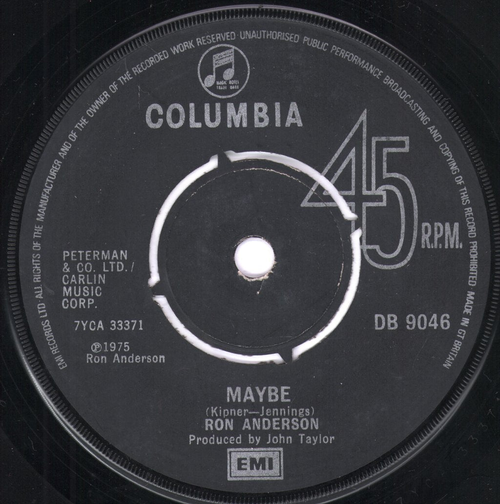 Ron Anderson - Maybe - 7 Inch