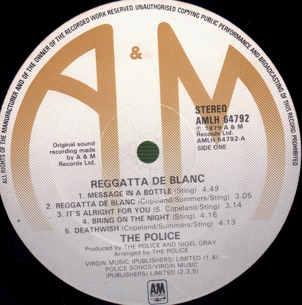 Police - Reggatta De Blanc - Lp