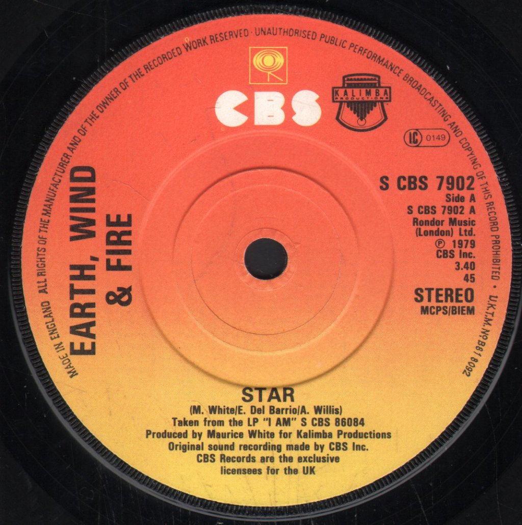 Earth Wind And Fire - Star - 7 Inch