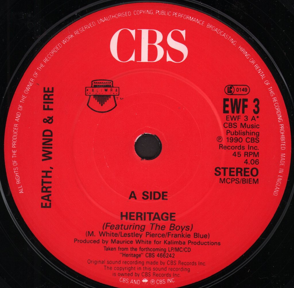 Earth Wind And Fire - Heritage - 7 Inch