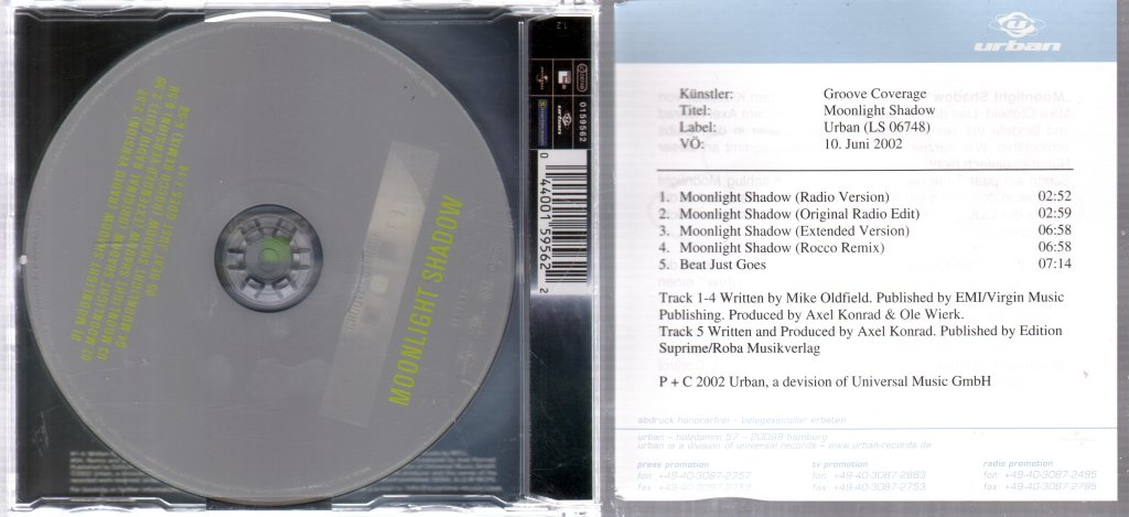 Groove Coverage - Moonlight Shadow - Cd