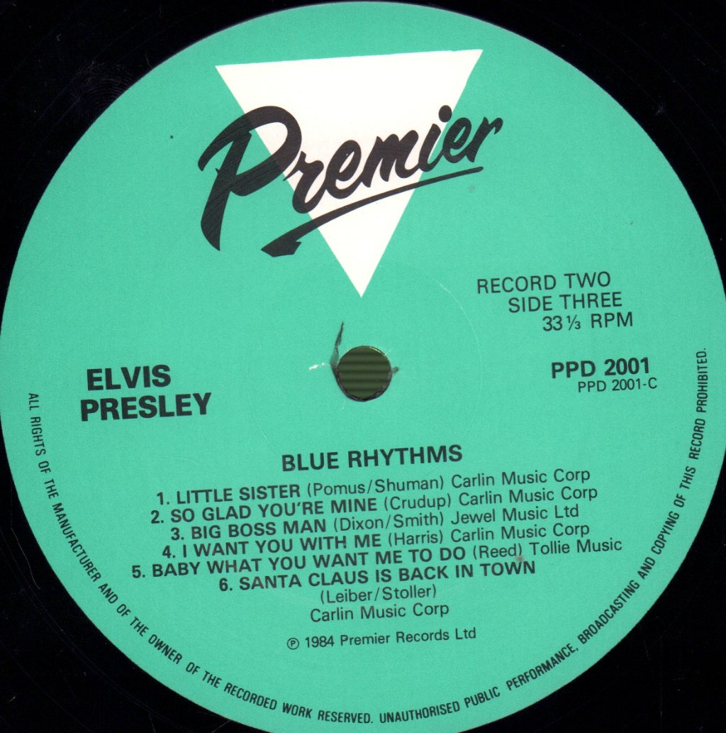 Elvis Presley - Blue Rhythms - Double Lp
