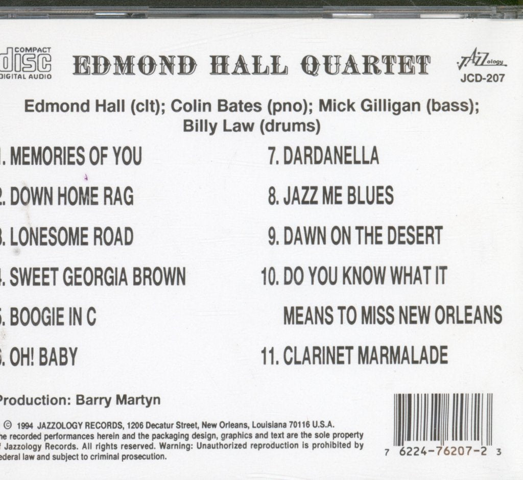 Edmond Hall Quartet - Edmond Hall Quartet - Cd