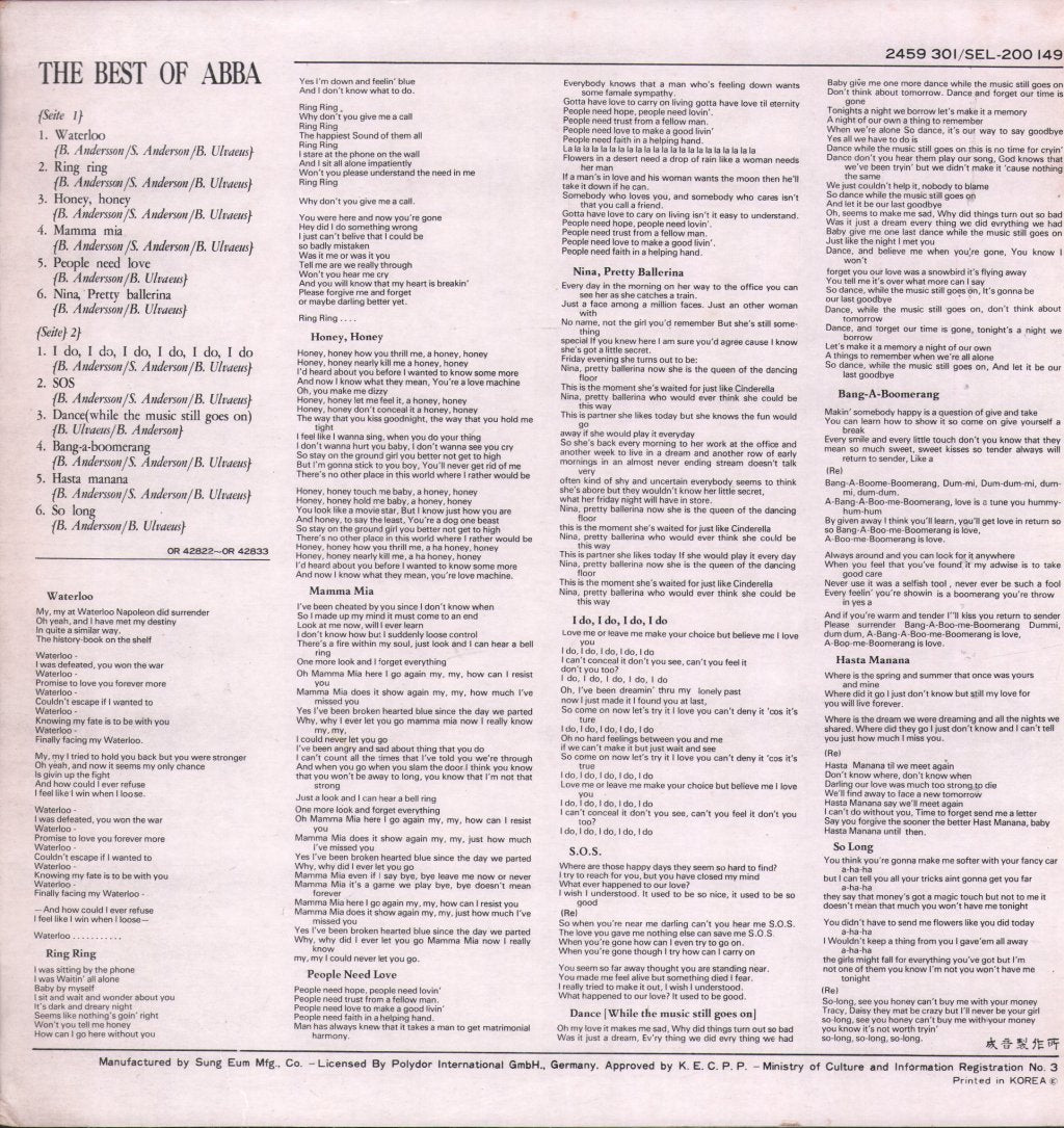 ABBA - Best Of ABBA - Lp