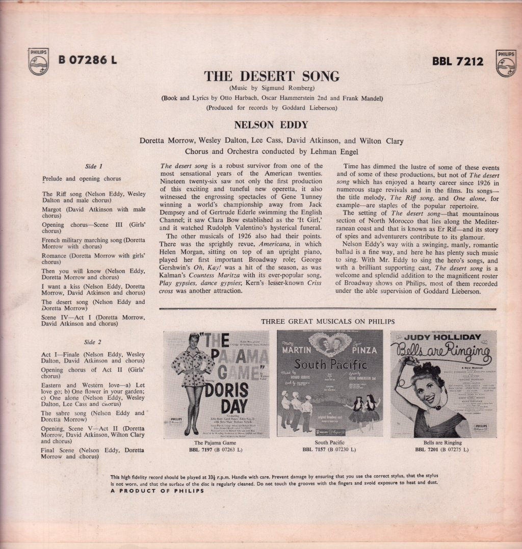 Nelson Eddy - Desert Song - Lp