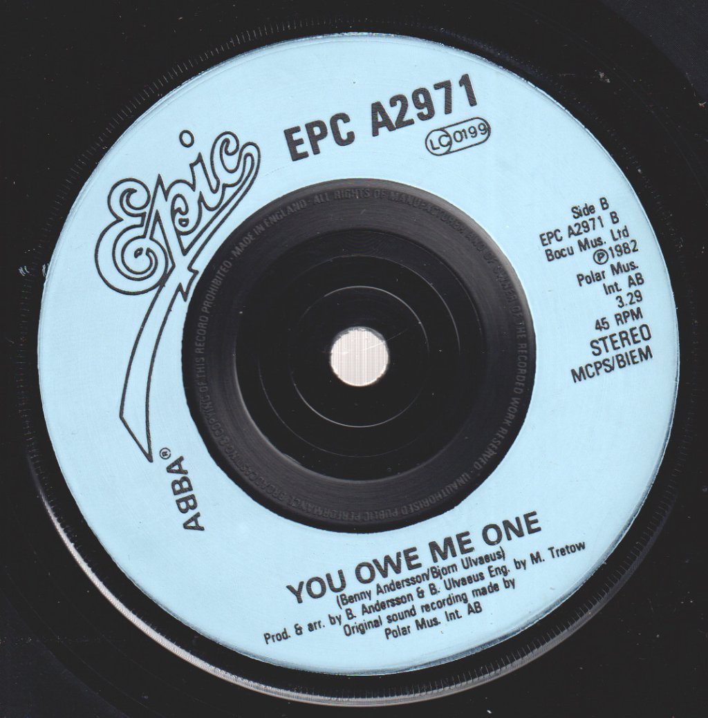 ABBA - Under Attack / You Owe Me One - 7 Inch