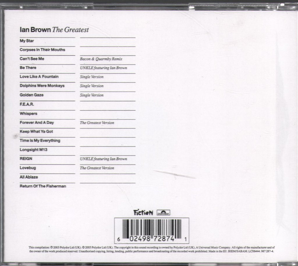 Ian Brown - Greatest - Cd