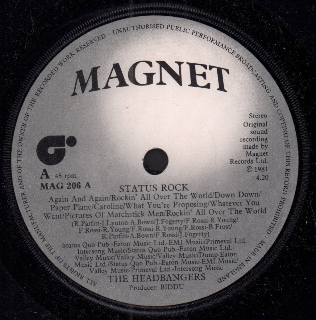 Headbangers - Status Rock - 7 Inch