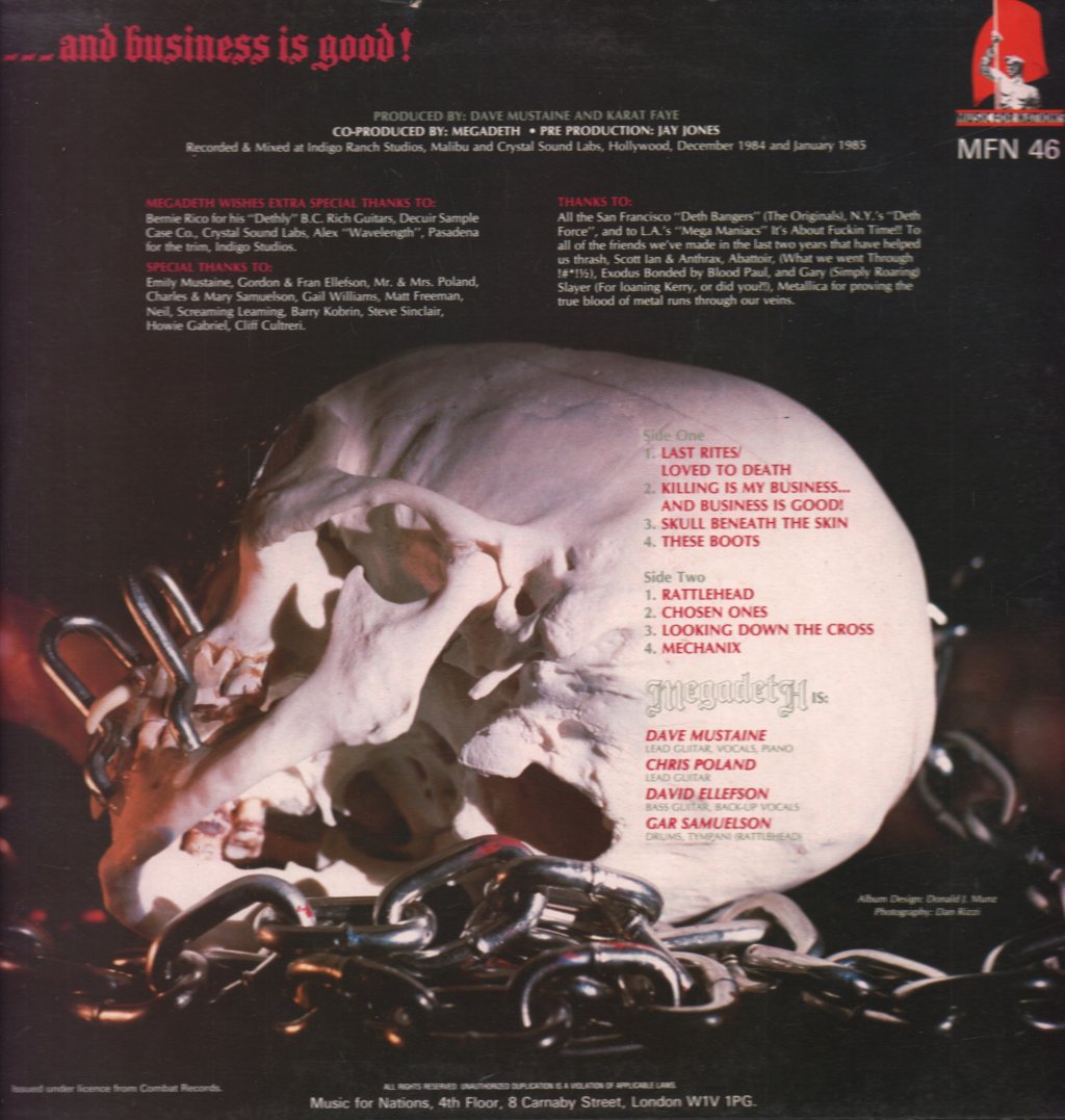 Megadeth - Killing Is My Business - Lp