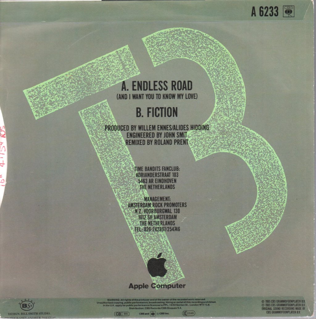 Time Bandits - Endless Road - 7 Inch