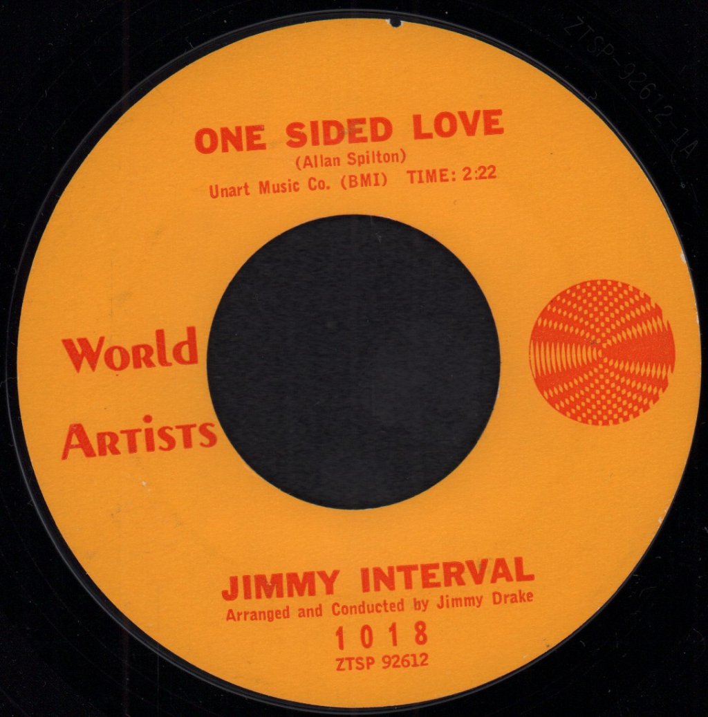 Jimmy Interval - One Sided Love - 7 Inch