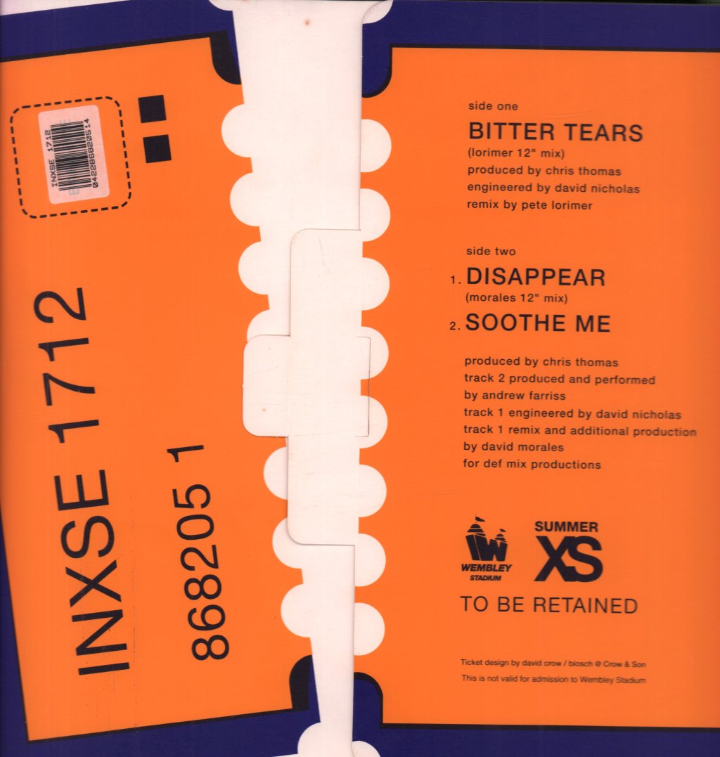 INXS - Bitter Tears - 12 Inch