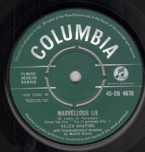 Helen Shapiro - Marvellous Lie - 7 Inch