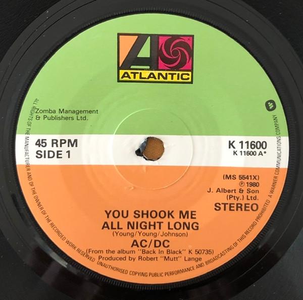 AC/DC - You Shook Me All Night Long - 7 Inch