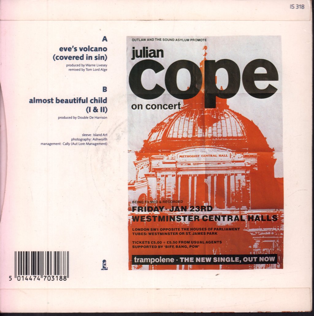 Julian Cope - Eve's Volcano - 7 Inch