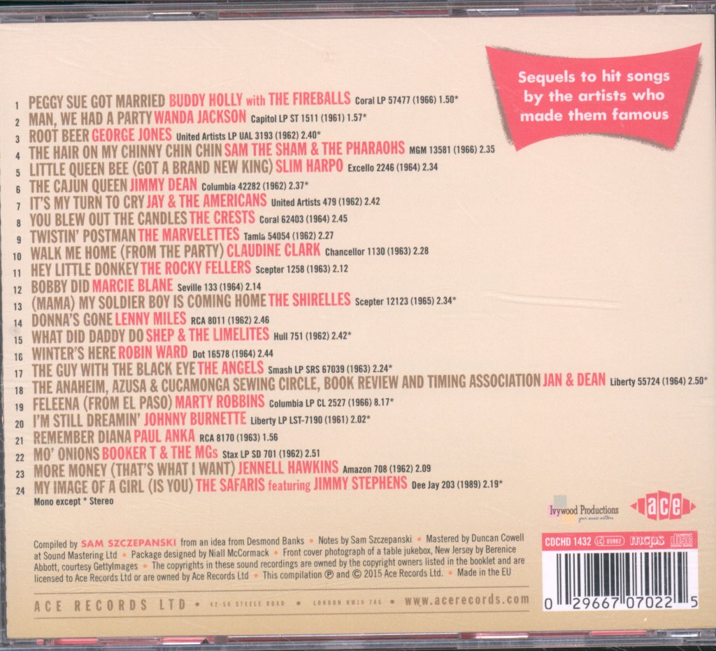 Various Artists - Second Helpings: Sequels To The Songs That Left 'Em Hungry For More! - Cd