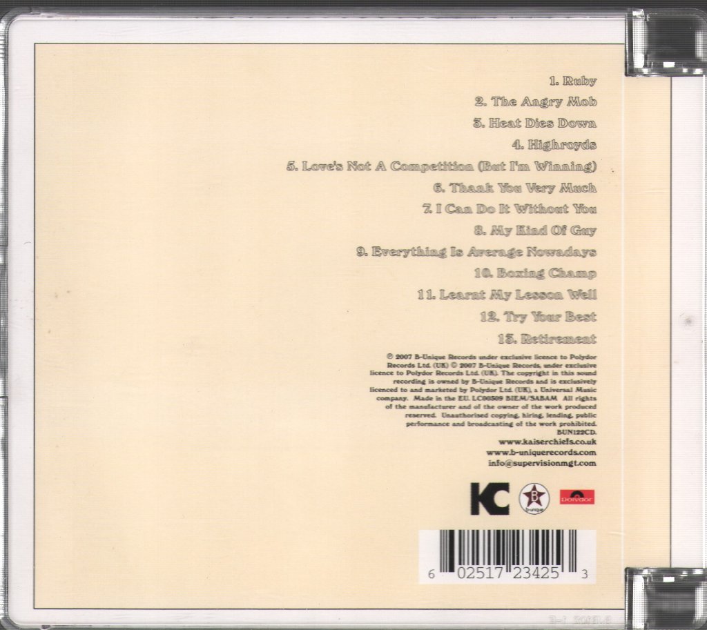Kaiser Chiefs - Yours Truly, Angry Mob - Cd