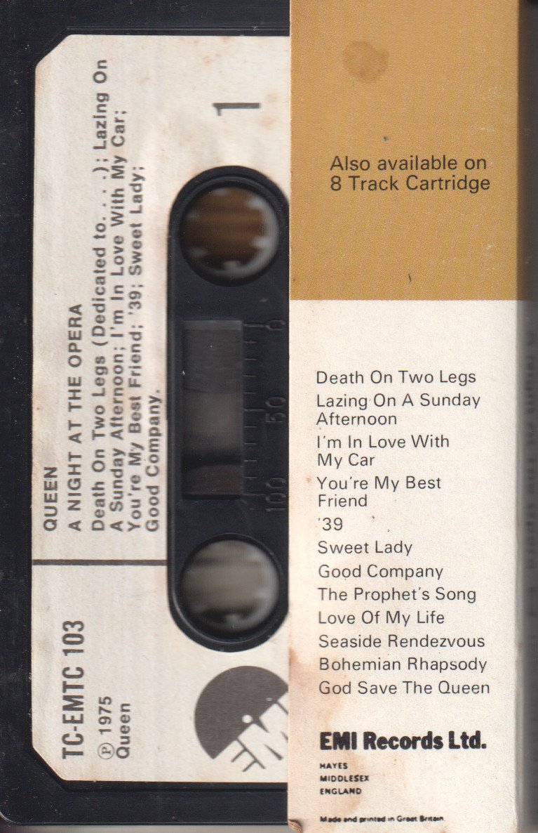 Queen - A Night At The Opera - Cassette