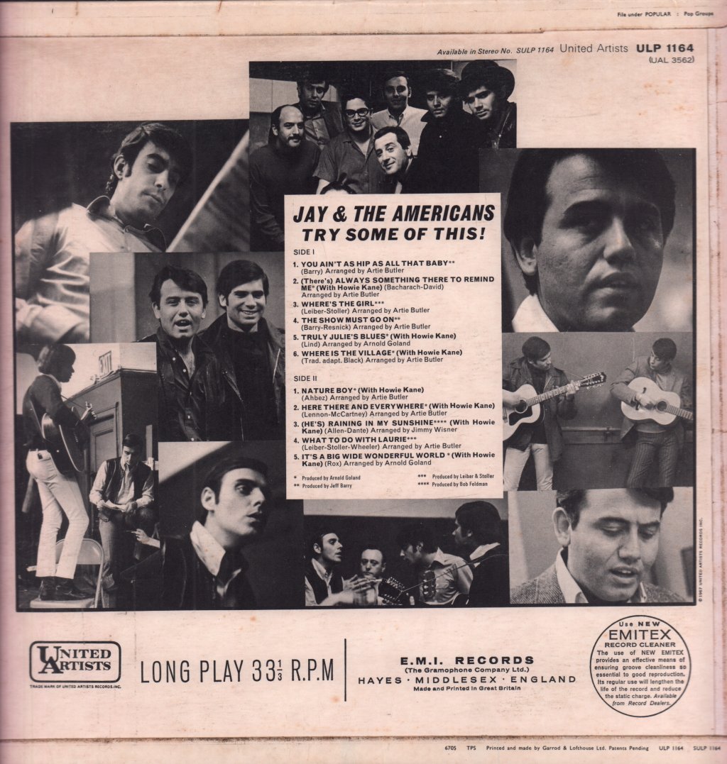 Jay And The Americans - Try Some Of This - Lp