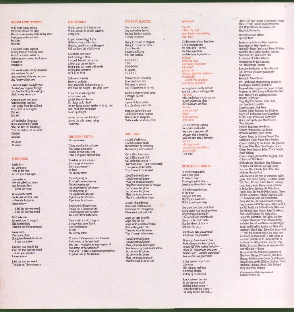 Rush - Grace Under Pressure - Lp