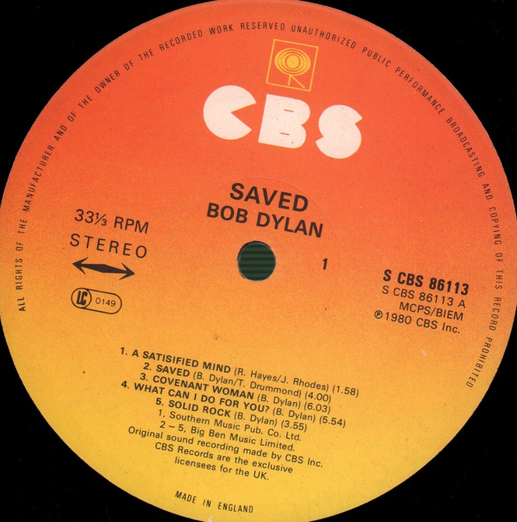 Bob Dylan - Saved - Lp