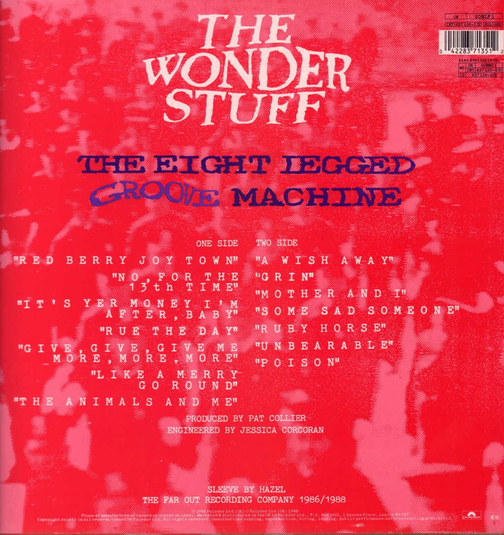 Wonder Stuff - Eight Legged Groove Machine - Lp