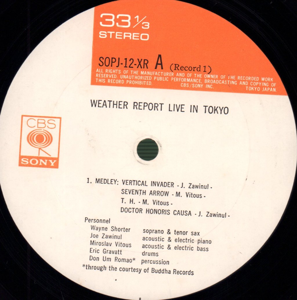 Weather Report - Weather Report Live In Tokyo - Double Lp