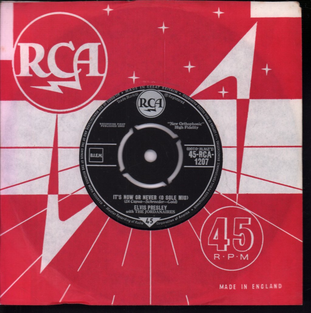 Elvis Presley - It's Now Or Never - 7 Inch