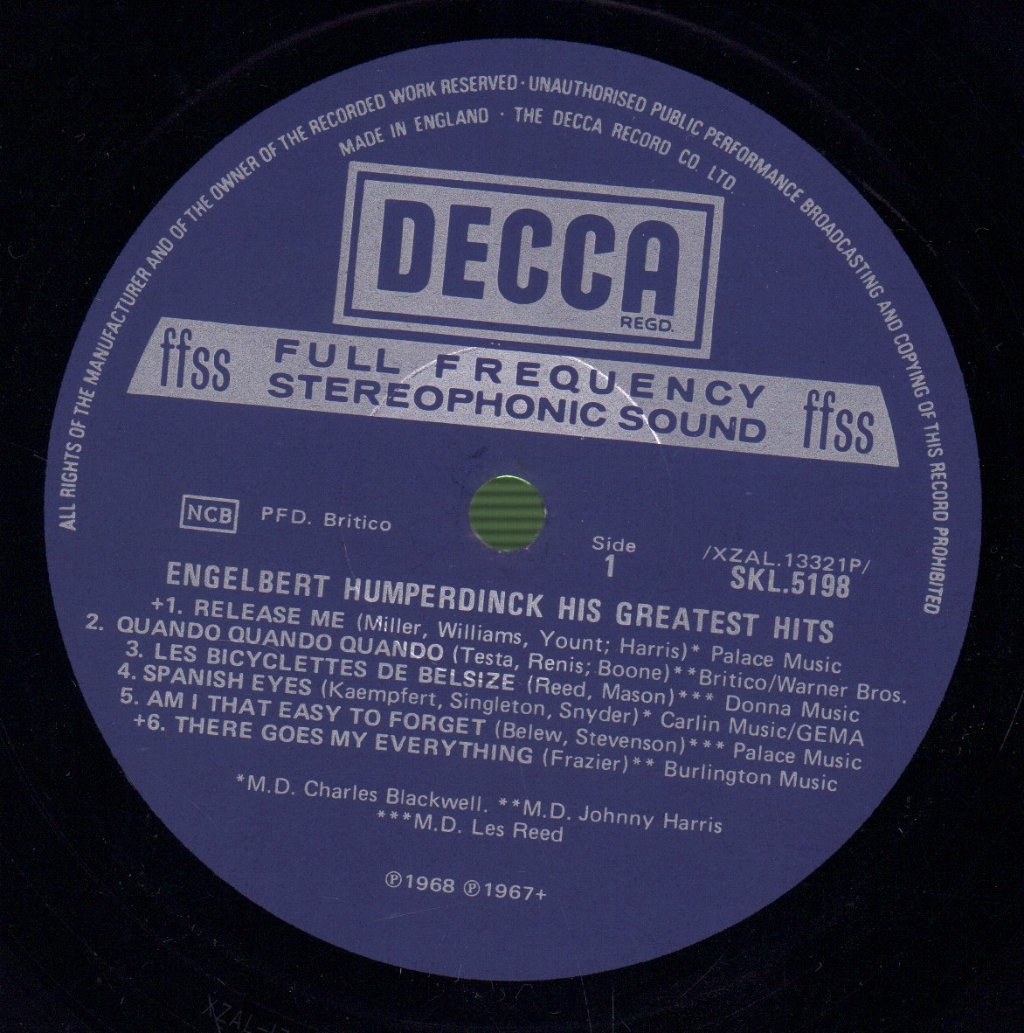 Engelbert Humperdinck - His Greatest Hits - Lp