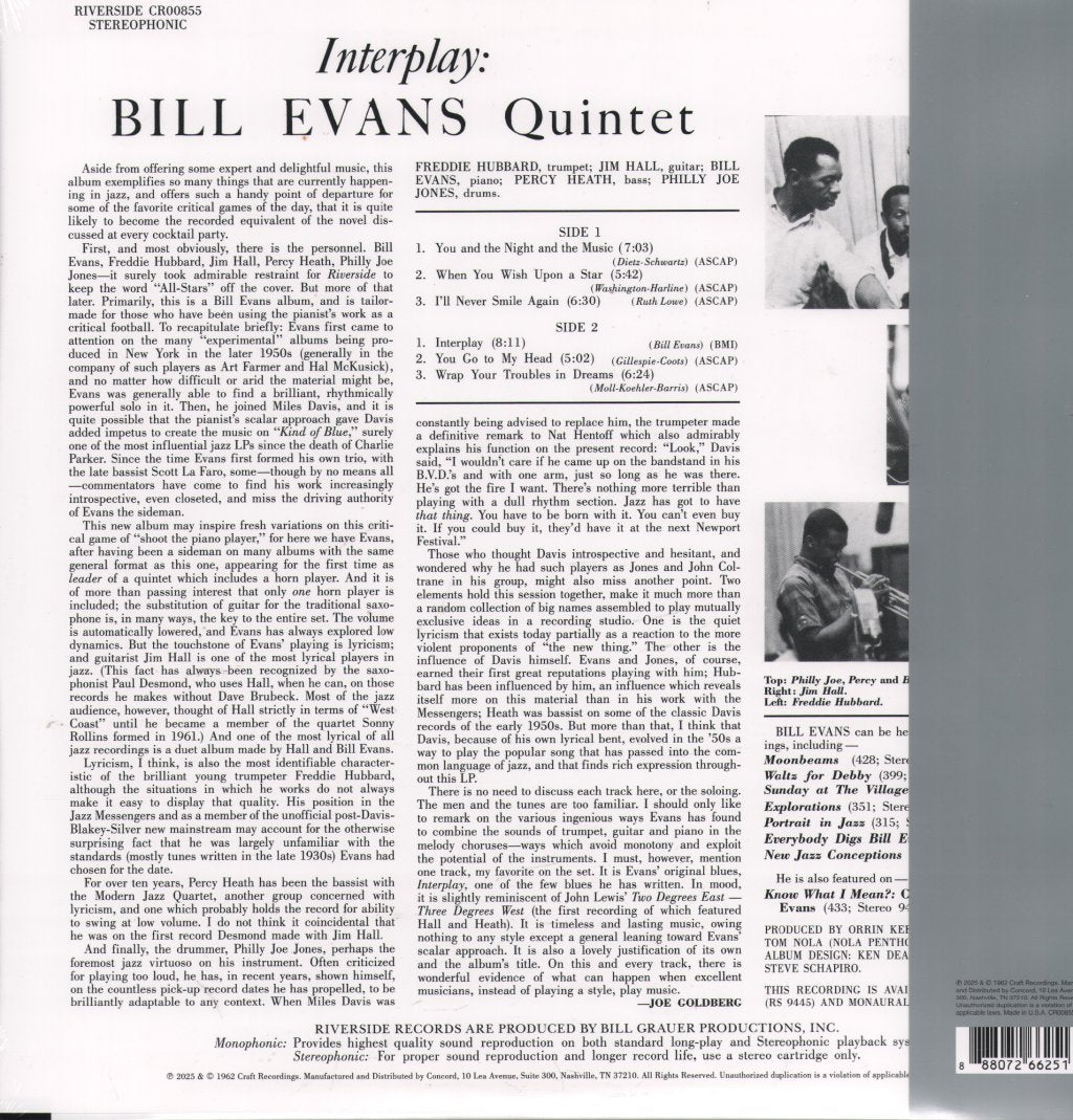 Bill Evans Quintet - Interplay - Lp