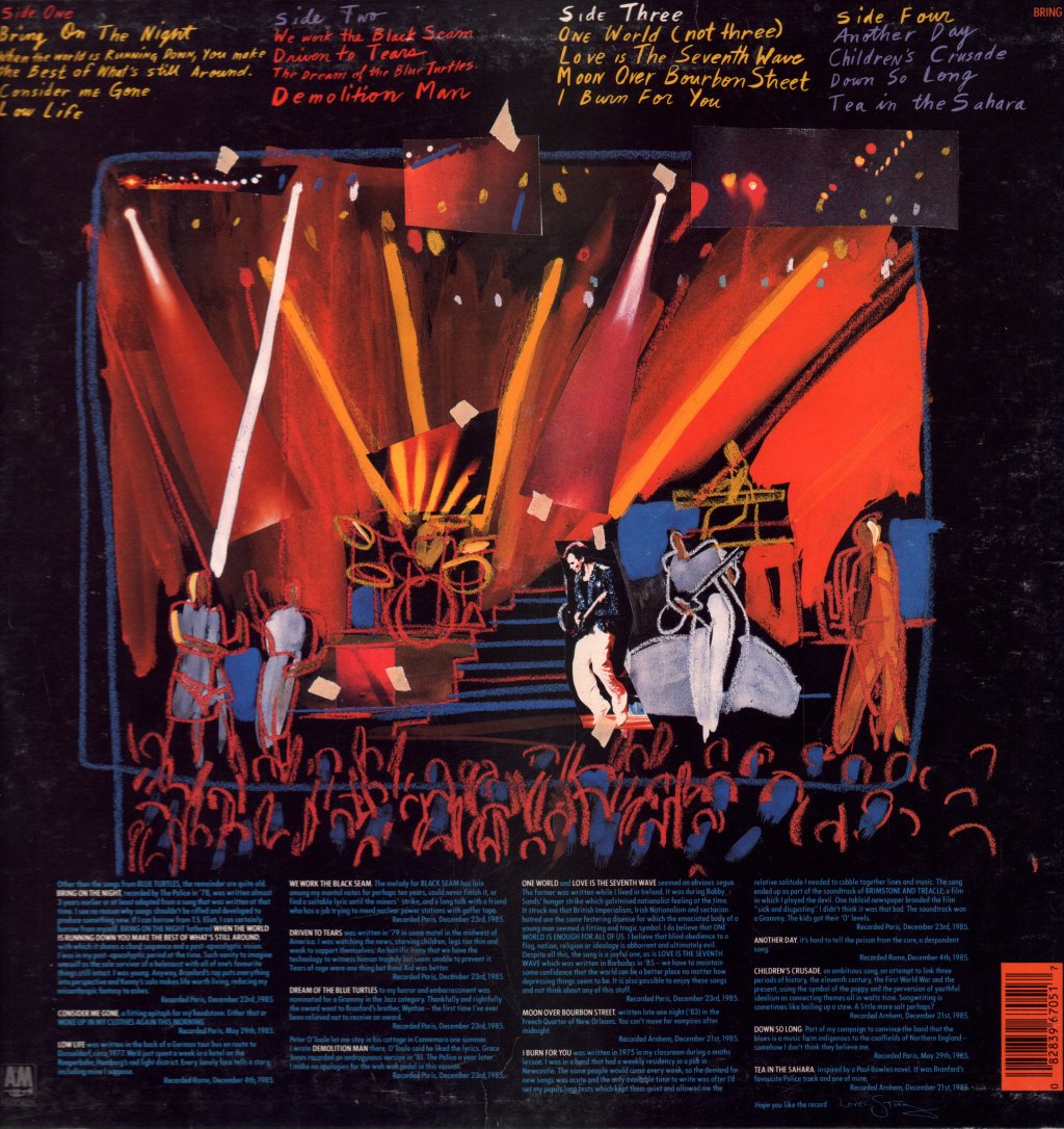 Sting - Bring On The Night - Double Lp