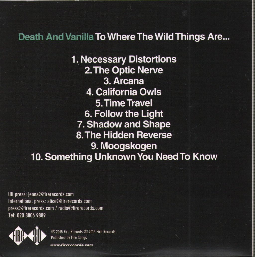 Death And Vanilla - To Where The Wild Things Are..... - Cd